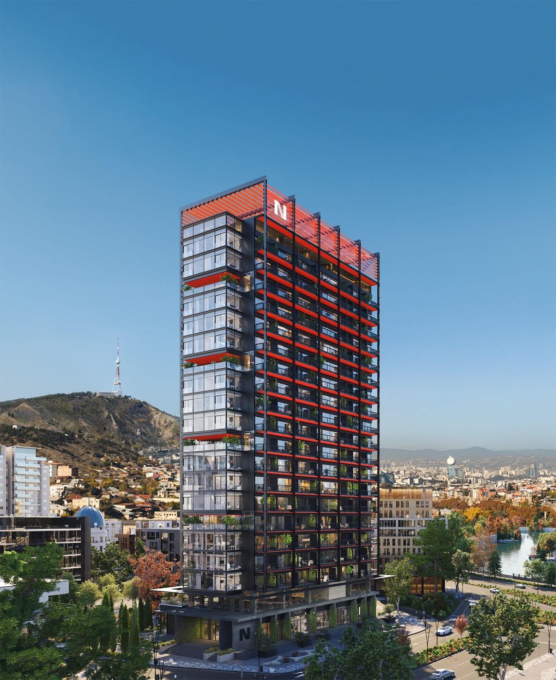 NEXT Oriental architectural rendering
